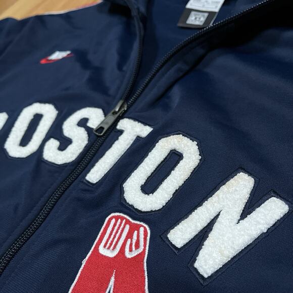 Nike Boston Red Sox Full Zip Track Jacket Size Large Chenille Lettering - Picture 2 of 8
